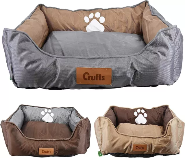 Crufts Waterproof Padded Pet Bed Dog Mat Cushion Mattress Washable Pillow Large