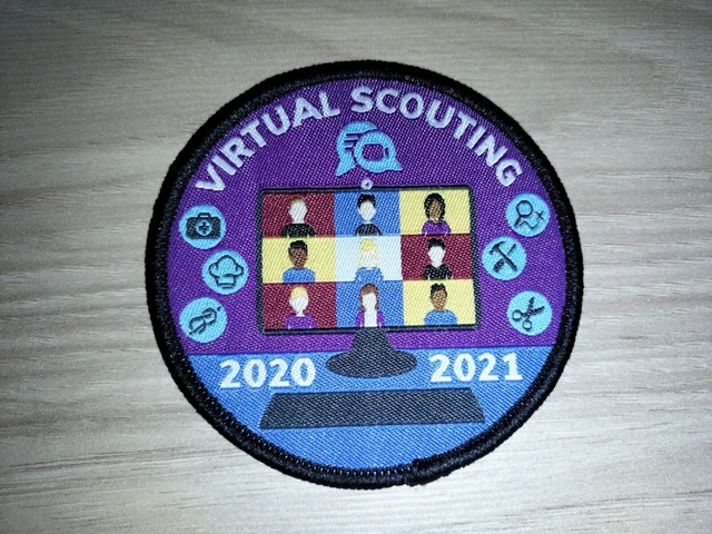 VIRTUAL SCOUTING BADGE Patch 2020 Lockdown Guides Scouts Sew On Sew ...