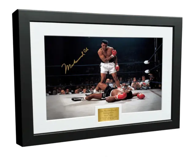 Signed Muhammed Ali Phantom Punch Photograph Autograph Boxing Picture Frame