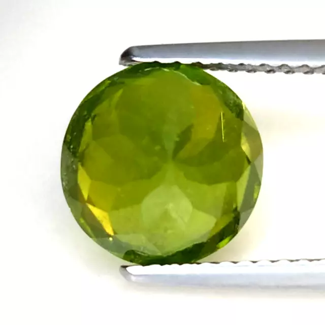 3.33Ct  Green Natural Certified Idocrase Round See Video 3