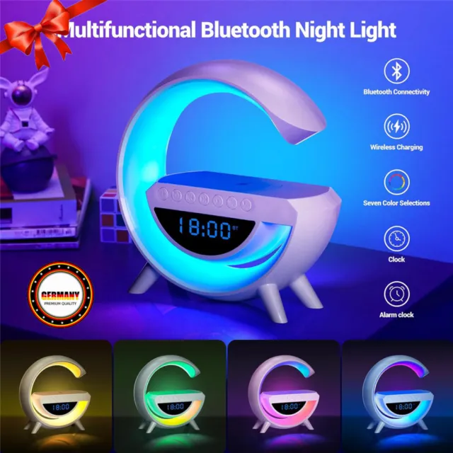 RGB Wecker LED Lampe Smart G Speaker Bluetooth Lautsprecher kabelloses Ladegerät