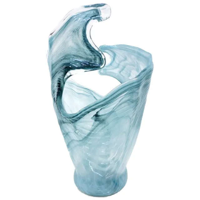 Vase en verre de Murano Bleu modèle Vagues