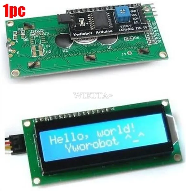 Display 1602 16X2 Character IIC/I2C/TWI/SP​I Serial Interface Blue Lcd Module iw