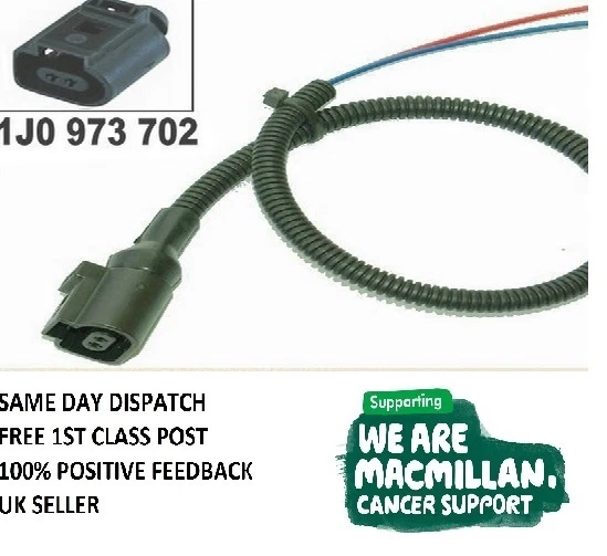 VAG 1J0973802 Brake Pad Wear Sensor Pigtail Connector - For VW Audi Porsche