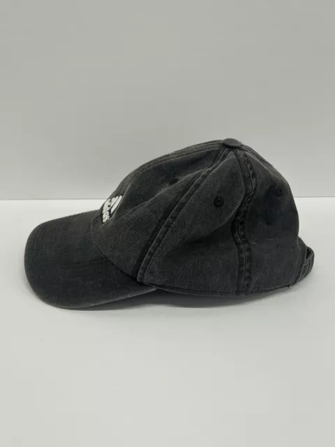 Adidas Dye Washed Distressed Black Baseball Cap/Hat Buckle Strap Adjustable 2