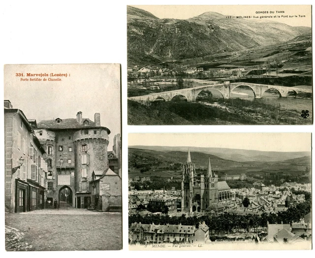 CPA 48 Lozère Lot of 10 Antique Postcards 3