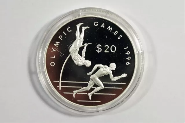 20 Dollar 925 Silber - Olympic Games 1996 - Cook Islands 1993 Olympia / S7