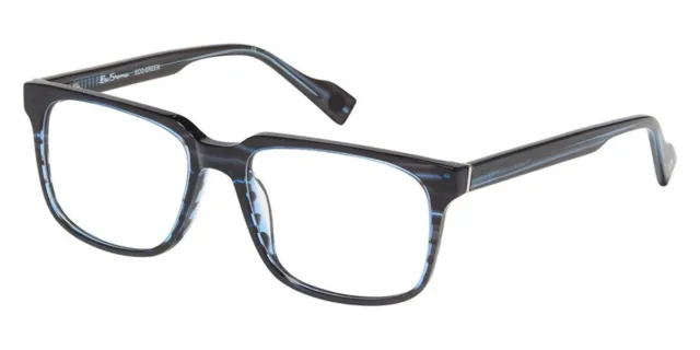 Ben Sherman STRAND Eyeglasses Men Blue Grain Rectangle 54mm New 100% Authentic