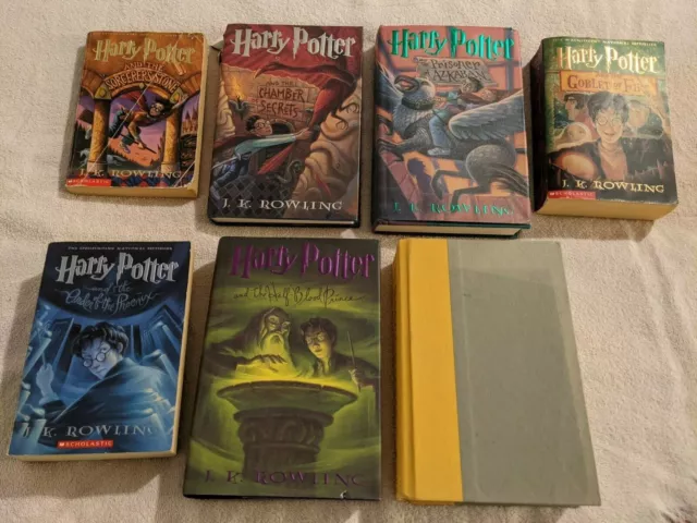 Harry Potter 1-7 Complete Series Book Lot By JK Rowling Hardcover/Paperback Set
