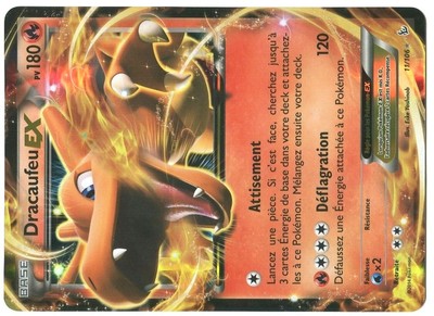 JUMBO POKEMON PROMO N° 11/106 en Français HOLO DRACAUFEU EX 180 PV Attack 120