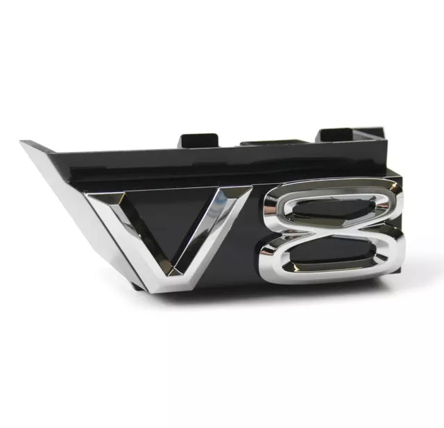 Original VW Touareg III (CR) V8 Schriftzug vorne Kühlergrill Emblem Logo chrom