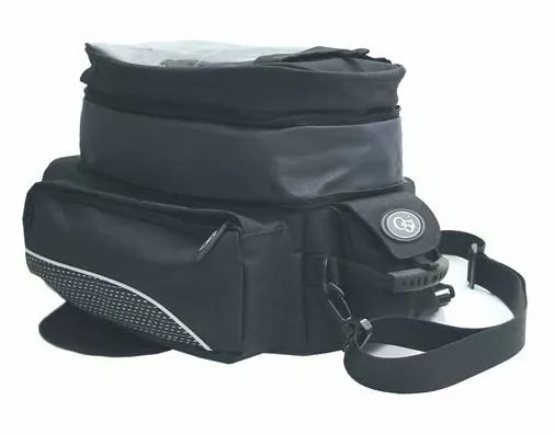 OSI ST Magnetic Expandable Motorcycle Tank Bag Black