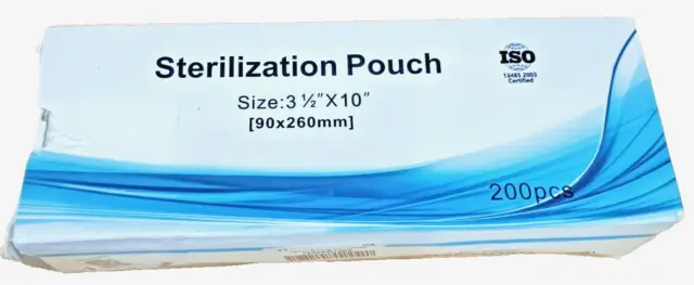 Self Sealing Medical Sterilisation Pouches **Box of 200** 90x260mm