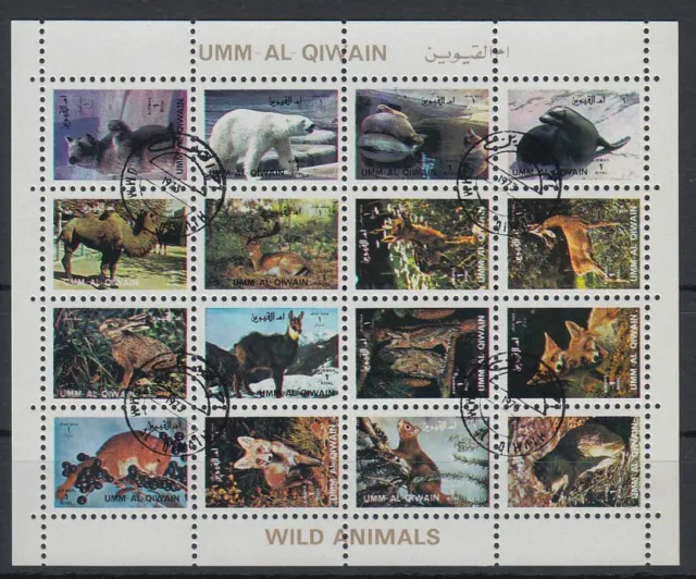 Umm al Qiwain 1972 used Mi.1146/61 A Klbg. Tiere Animals Fauna Nature Natur