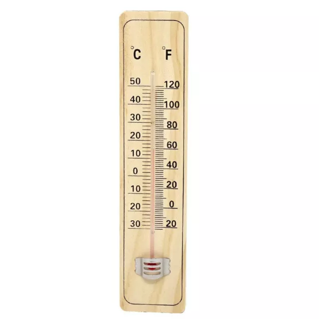 TERMOMETRO DA MURO In Legno Per Interno Esterno Misura Temperatura C° F°  Parete EUR 5,50 - PicClick IT