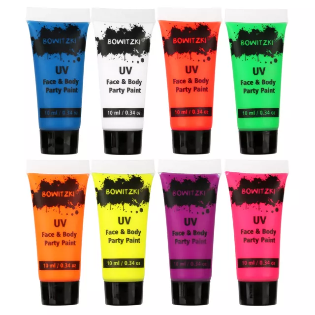 Neon UV Face Paint Body Paint 10ml Fluorescent Festival Makeup 8 Colors UV Paint