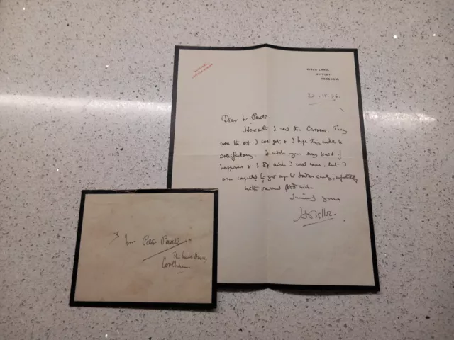 Hilaire Belloc, Author, Signed Letter With Original Envelope. See Description.