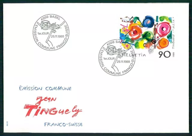 SCHWEIZ & FRANKREICH GEMEINSCHAFTS-AUSGABE 1988 FDC CH + FRANCE m4907