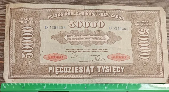 Rare ‼️Poland - 1922 - 50000 Marek - D 5359386 - Banknote Circulated