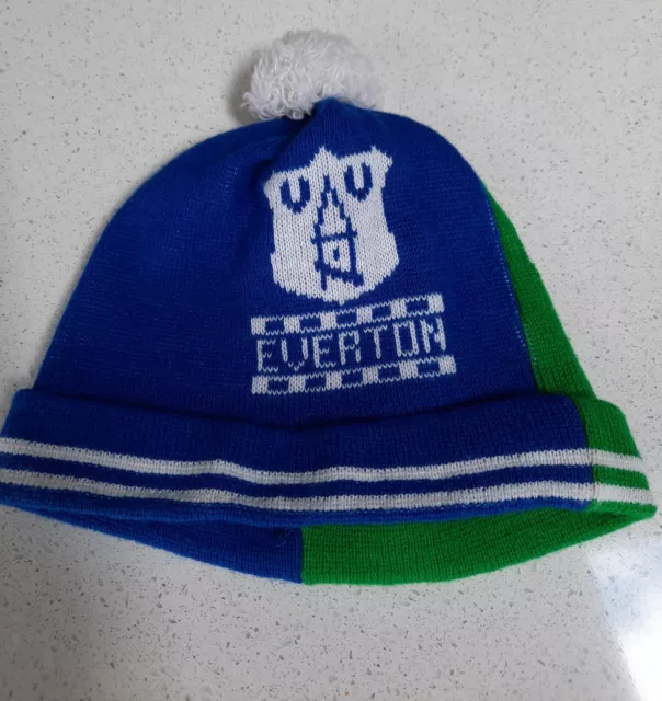 Original 1980s vintage retro Everton FC / Celtic FC bobble hat