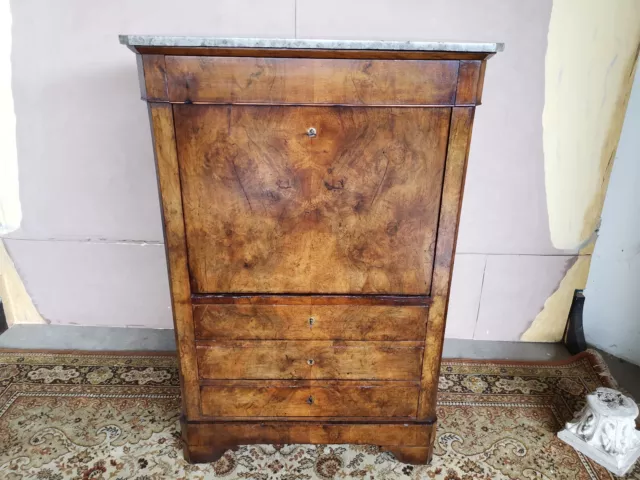 Secretaire Luigi Filippo Intact And Original Period 800' Mint Condition