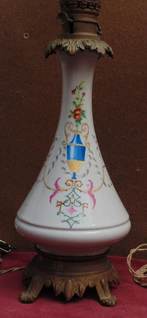 rare magnifique ancienne paire de grande lampe porcelaine paris sèvres Vincennes 3