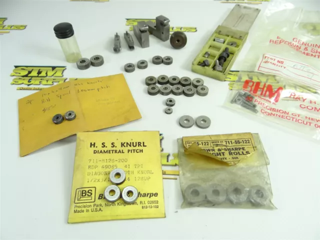 29 Assorted Hss Knurls + Knurl Pins & Parts 1/8" To 1/4" Id's Reed Formrol B&S