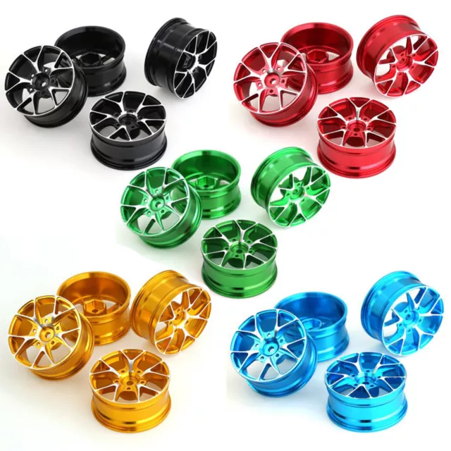 For 1:10 RC Car 4pcs Aluminum Alloy Metal Wheel Rim Hub Upgraded Repair Parts For 1:10 RC Car 4pcs Aluminum Alloy Metal Wheel Rim Hub Upgraded Repair Parts