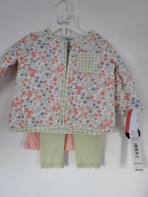 NEW 6 9 MONTHS Set Nicole Miller TKMaxx Jacket Top Leggings Baby