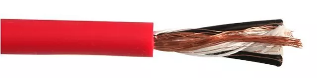 PRO POWER - Balanced Microphone Cable OFC 26AWG Red 100m Reel