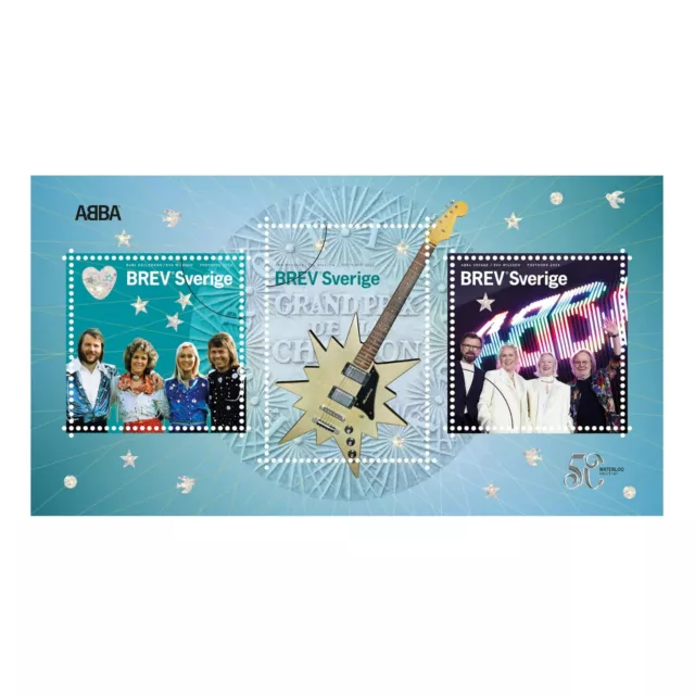 SWEDEN 2024 ABBA 50 years of Waterloo mini sheet MNH