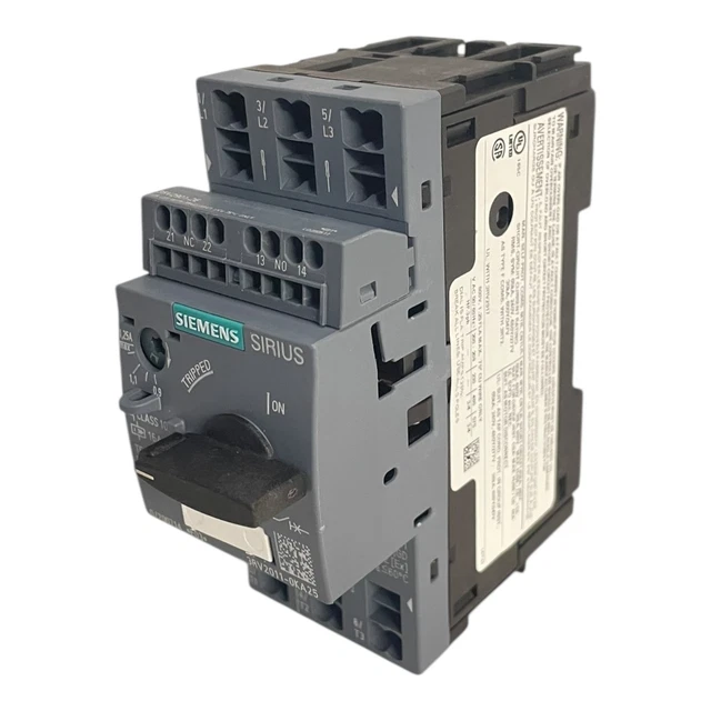 Disjoncteur Siemens 3RV1011-0KA10 - Taille S00, Calibre 0.9-1.25A - Occasion En Bon état, Parfait Fonctionnement