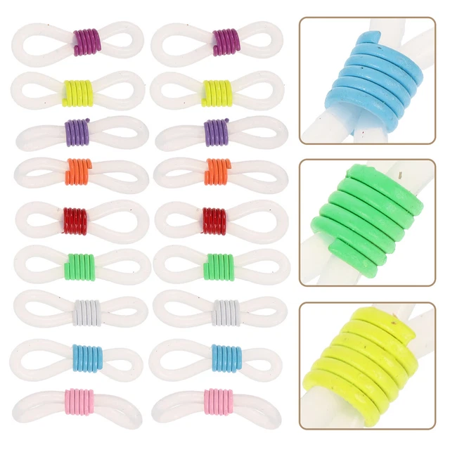 100 Pcs Anti-slip Chain Ends Glasses Ear Hook Connector Silicone Holder Bracket