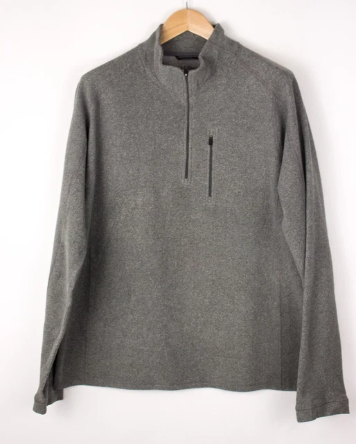 L.L.Bean Uomo Zip Collo Tradizionale Fit Pile Maglione Taglia L