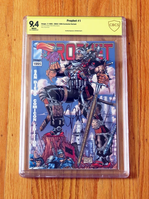 PROPHET V2 #1 SDCC 1995 EXCLUSIVE CBCS 9.4 VS signed Stephen Platt not CGC SS