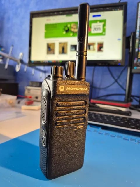 Motorola DP2400e UHF Radio + battery + Earpiece + Prog cable