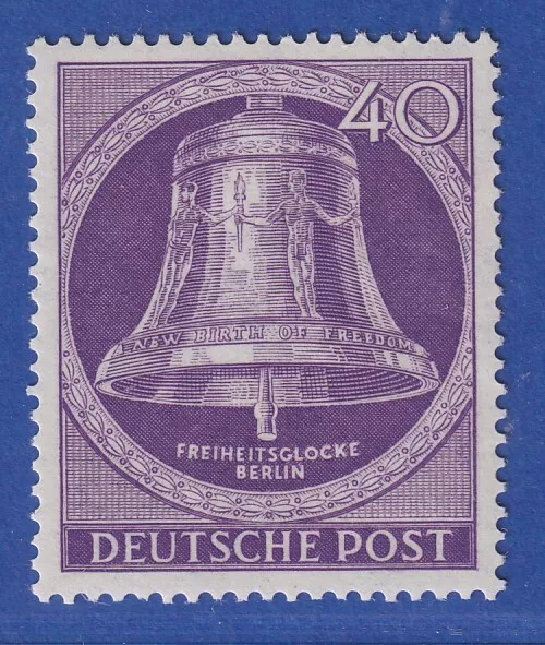 Berlin 1953 Glocke mitte 40-Pfennig-Wert Mi.-Nr. 105 ** gepr. SCHLEGEL