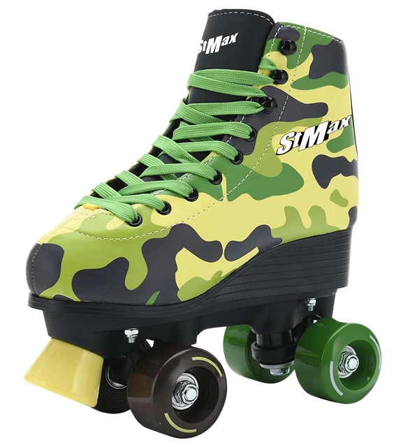 ROLLER SKATES FOR Women Size 8 Quad blades Derby Green Camo 59.95