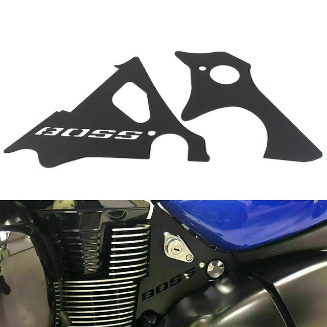 Black Engine Side Cover Frame Filler Keyhole For Suzuki M109R/ INTRUDER/ VZR1800