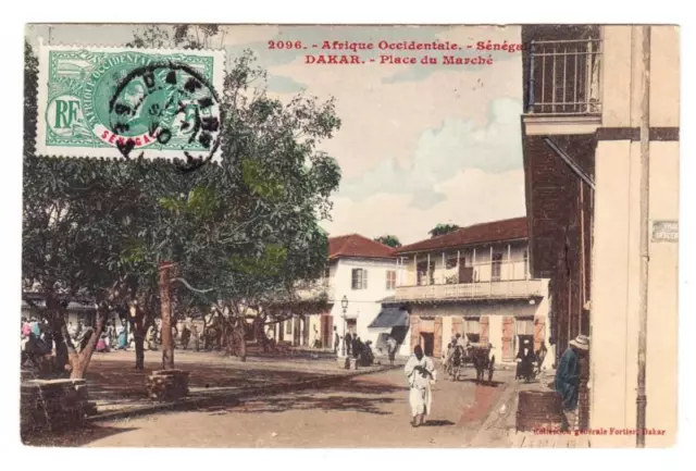 Senegal Sc # 60 (Single Frank) -dakar 17/September/10-postcard Ansicht Platz Du