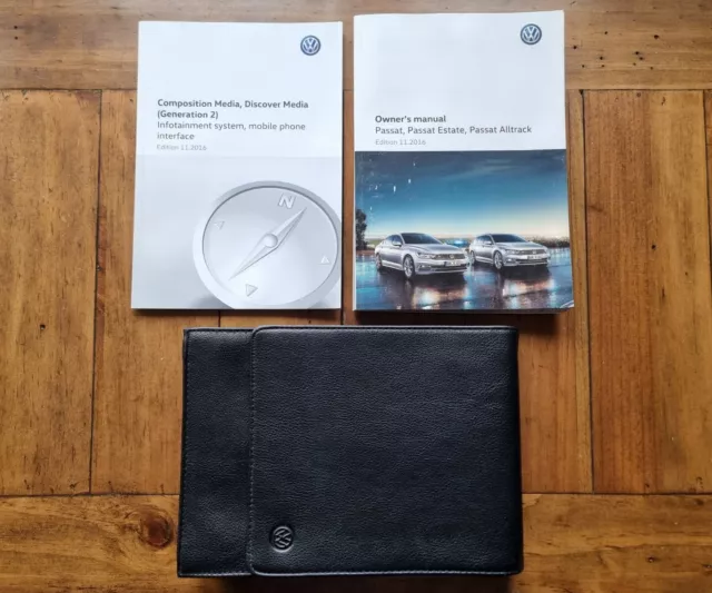 VW PASSAT B8 (2015 - 2019) Owners Manual / Handbook + Navi Guide + Wallet