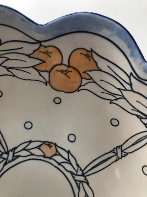 Charlotte Rhead ‘Garland’ Scalloped Fruit Bowl For Burleigh Ware 1926-1931 3