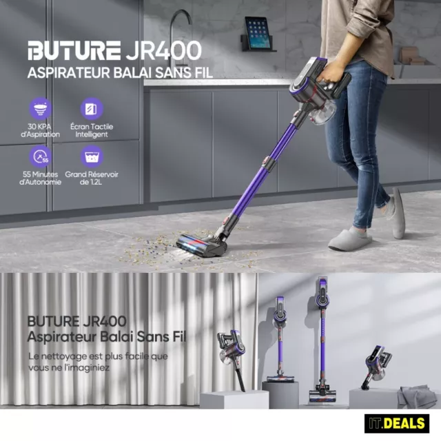 Hompany V15A Aspirateur Balai Sans Fil 500W 1.5L écran Tactile - Neuf