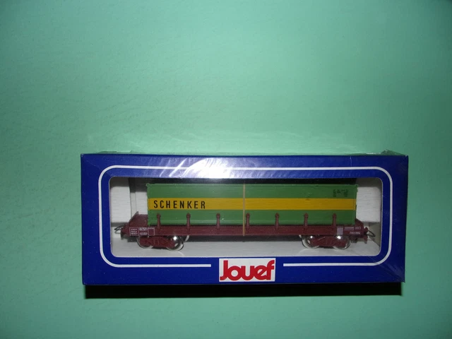 Lot De 2 Wagons Porte-container Jouef / HJ - Quasi Neuf - Occasion