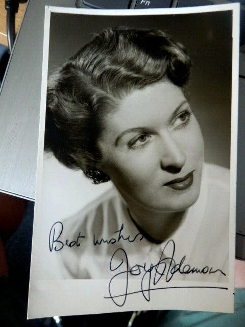 Joy  Adamson  -  Actress    -  Autographed  Photo