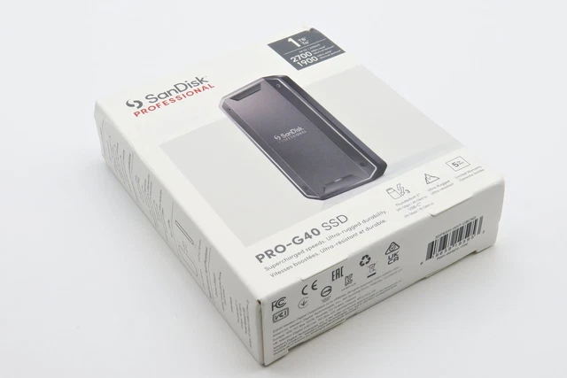 Sandisk Professional 1 TB SSD Festplatte | PRO-G40 SSD | USB | SDPS31H-001T-GBCND