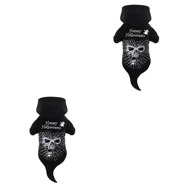 2 Pack Costume De Squelette Pour Animaux Compagnie Combinaison Décor Noël Trucs