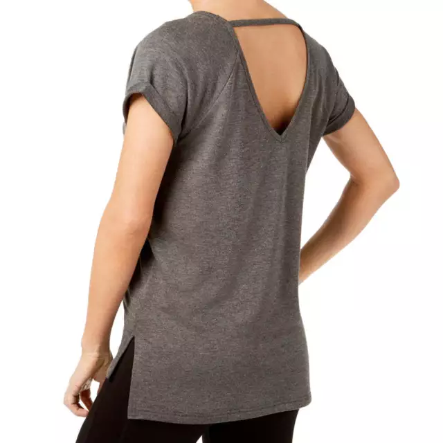 allbrand365 designer Womens Activewear Yogo Shoulder Sleeve V Neck Blouse, Large