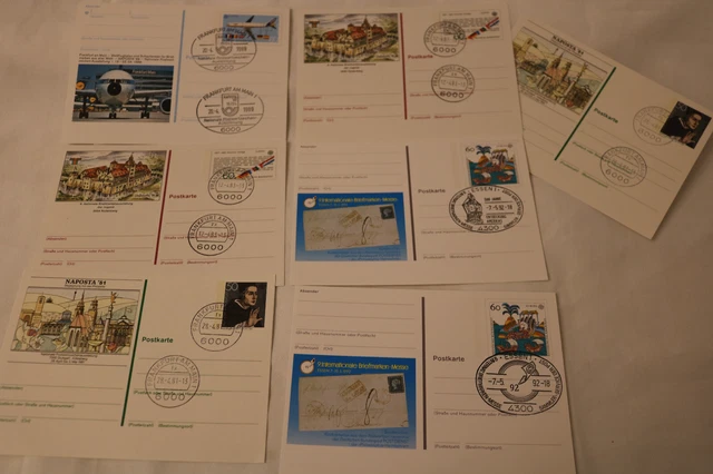 K-3) Bund Lot Ganzsachen Postkarten gestempelt  mit Naposta, Briefmarkenmesse