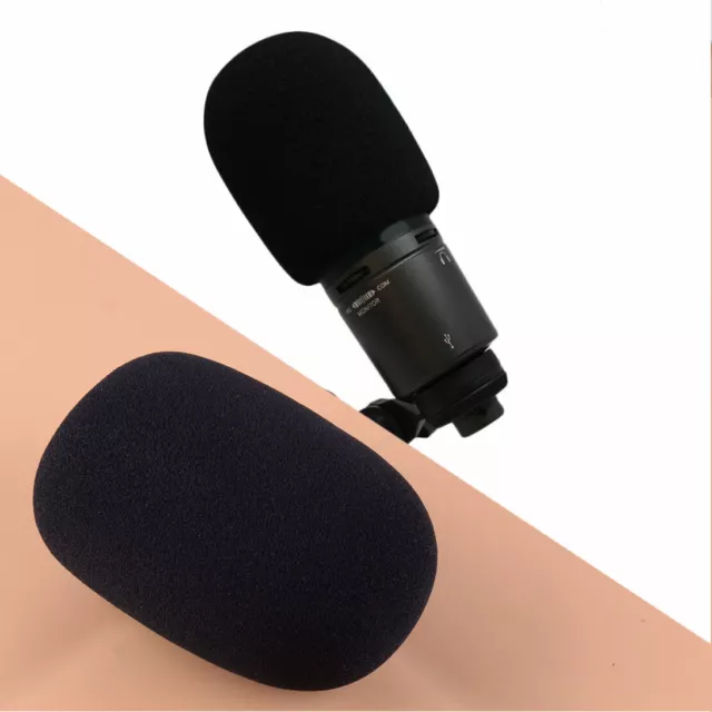 Windscreen Microphone Sponge Foam Cover Fit for Audio Technica AT2020 Black v